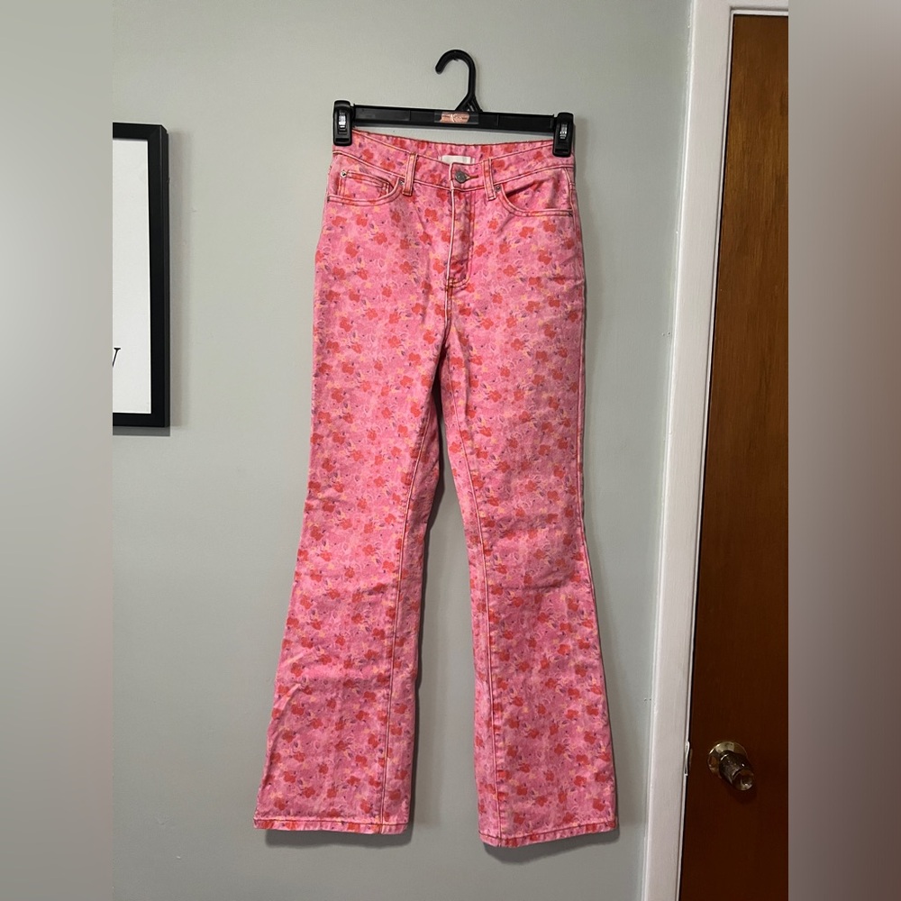 BDG High-Rise Flare‎ Jeans Floral Pink Women 25